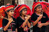 Chiang Mai - Wat Phra That Doi Suthep. Children in traditional costumes. 